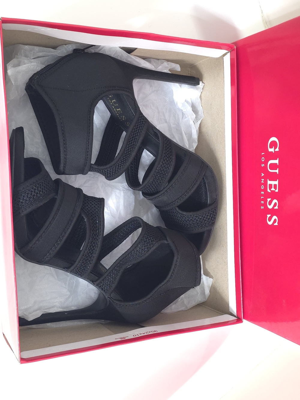 Guess Black Strappy Stiletto Heels